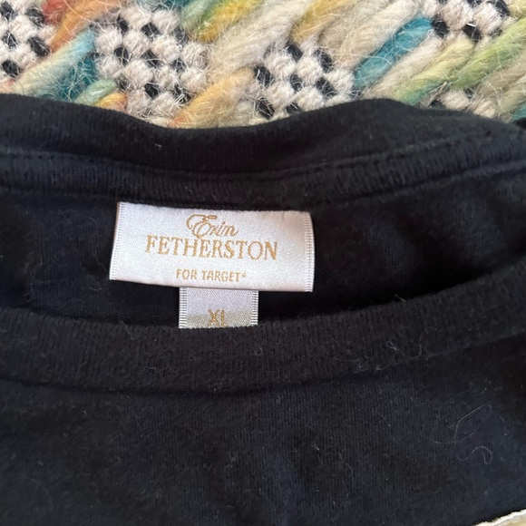 Erin Featherston for Target Long-Sleeve Tee with Velvet Bow in Black/White XL - Picture 4 of 4